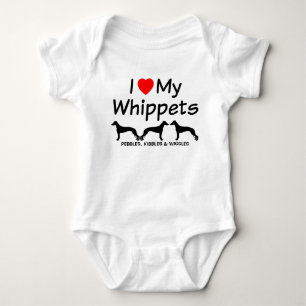 I Kärlek min tre piska Hundar Baby Bodykostym T Shirt