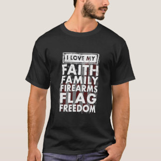 I Kärlek: min trogna Flagga om skjutvapen T Shirt