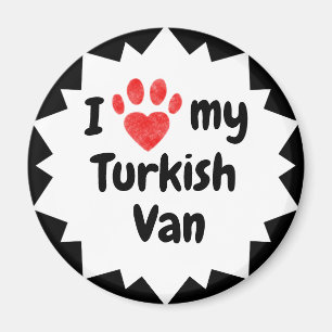 I Kärlek Min turkiska Van Cat Magnet