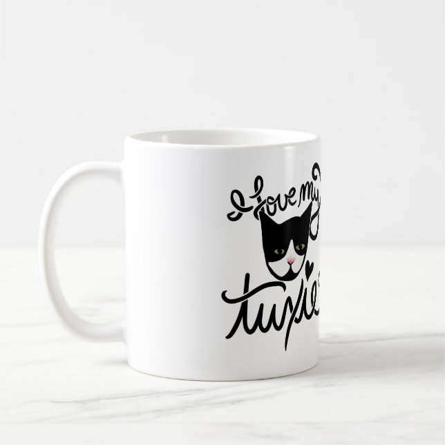 I kärlek min tuxie kaffemugg (Vänster)