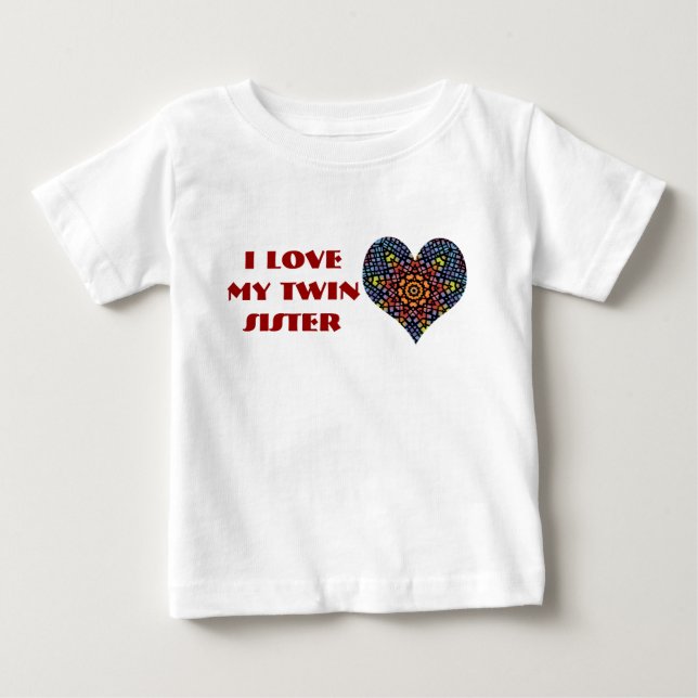 I Kärlek min tvillingsyster, småbarn-skjorta Tee Shirt (Framsida)