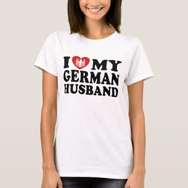 I Kärlek Min tyska Make T-shirt (Framsida)