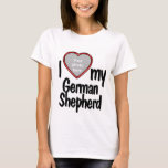 I Kärlek min tyska schepherd Cute Heart Photo Ram T Shirt<br><div class="desc">Den här roligten kan du visa hur mycket du kärlek din tyska herde! Skjortan har en roligt hjärtformade fotodroppe i ram där du kan ladda upp ett foto av din egen tyska herde. Hundälskarna kommer att falla i kärlek med roligtens anpassade t-shirt som gör att du kan ladda upp ditt...</div>