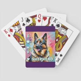 I kärlek min tyska shepherd casinokort