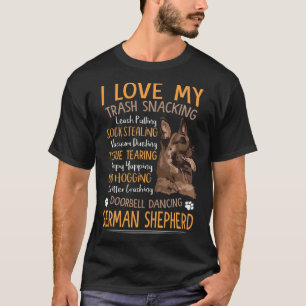 I Kärlek min tyska shepherd for Hund T Shirt