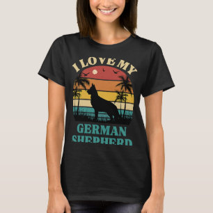 I Kärlek min tyska Shepherd Hund Cute German Sheph T Shirt
