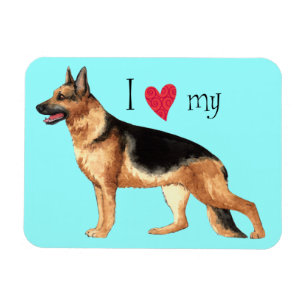I Kärlek min tyska shepherd Magnet