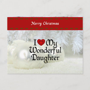 I Kärlek min underbara dotter, juldesign Helg Vykort