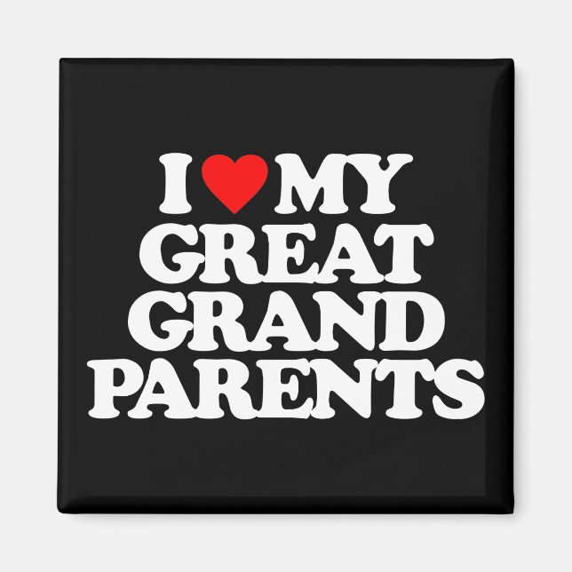 I KÄRLEK MIN UNDERBARA GRANDPARENTER MAGNET (Framsidan)