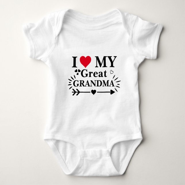 I Kärlek Min Underbara mormor Cute Gift T Shirt (Framsida)
