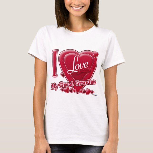 I Kärlek Min Underbara mormor - hjärta Tee Shirt (Framsida)