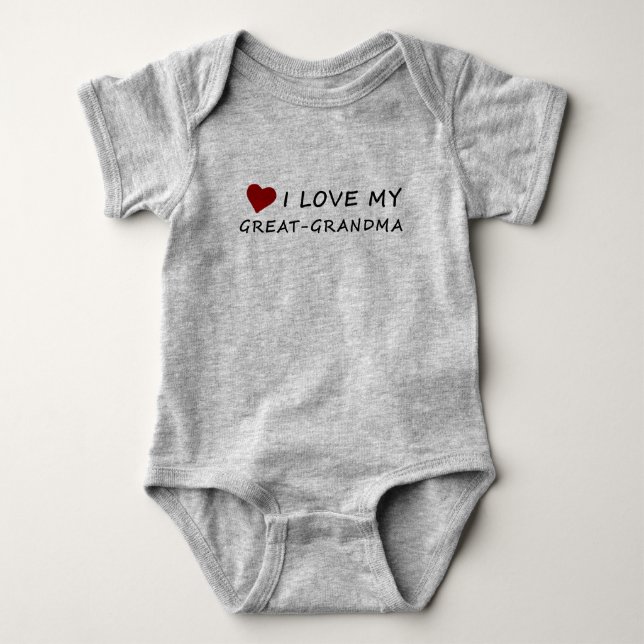 I Kärlek Min Underbara mormor med hjärta T-shirt (Framsida)