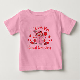 I kärlek Min Underbara mormor Rag Doll & Hearts Tee Shirt