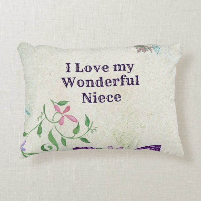 I Kärlek min underbara Niece Prydnadskudde (Framsidan)