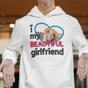 I kärlek, min vackra anpassningsbar med flickvän hoodie