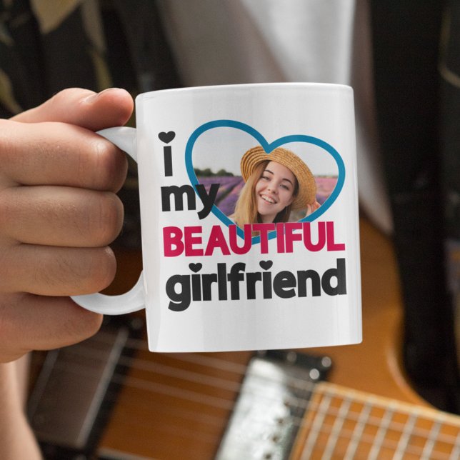 I kärlek, min vackra anpassningsbar med flickvän kaffemugg (Skapare uppladdad)