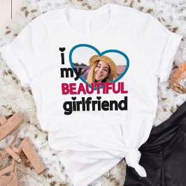 I kärlek, min vackra anpassningsbar med flickvän t shirt