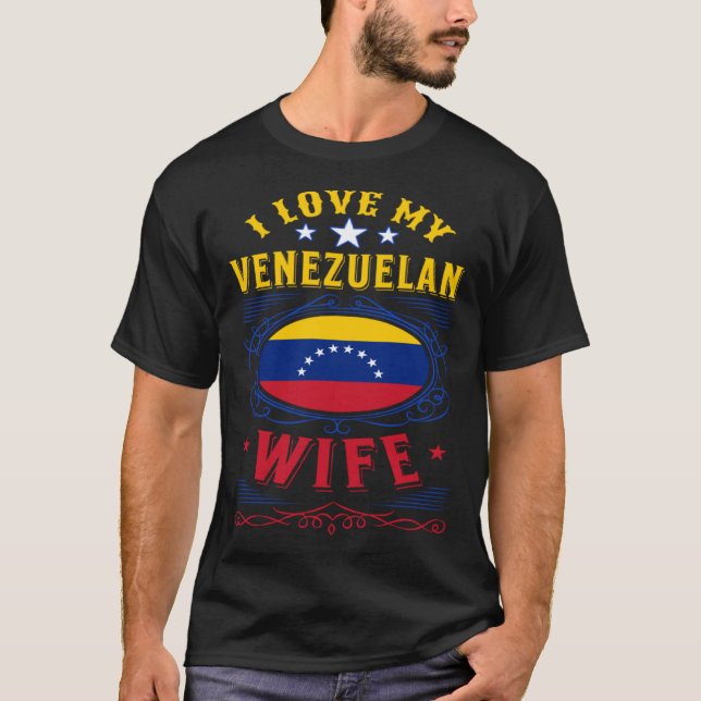 I kärlek min venezuelanska fru t shirt (Framsida)