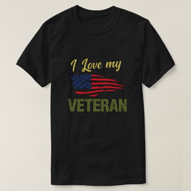 I kärlek min veteran t shirt (Design framsida)