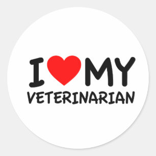 I kärlek min veterinär runt klistermärke