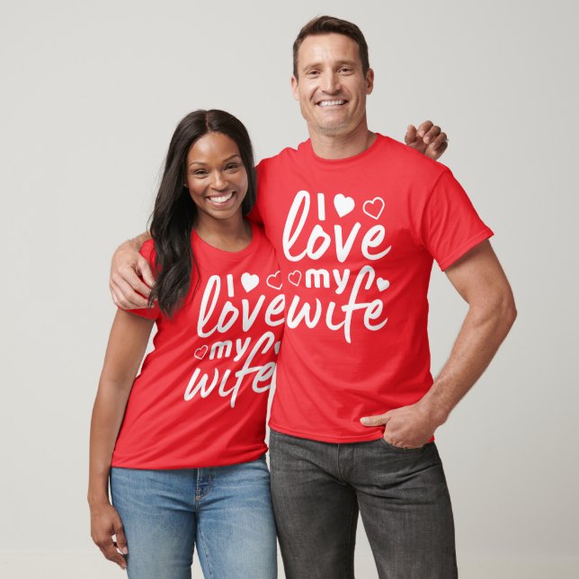 I kärlek min vita text från frun t shirt (Unisex)