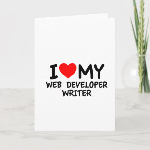 I kärlek min Webben Developer Writer Kort