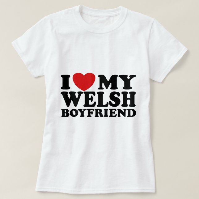 I Kärlek Min Welsh Boykompis Tee (Design framsida)