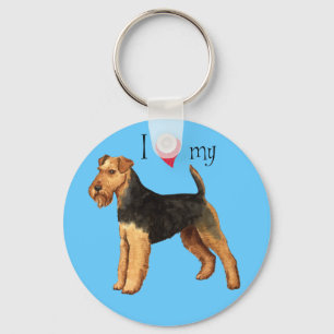 I Kärlek min Welsh Terrier Nyckelring