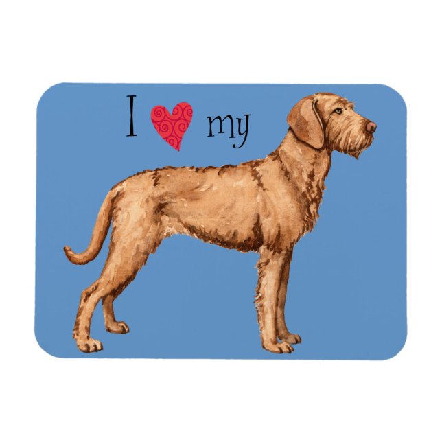 I Kärlek min Wirehsted Vizsla Magnet (Horisontell)