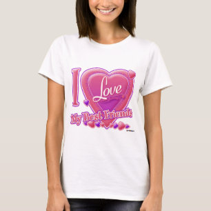 I Kärlek Mina bästa vänner rosa/lila - hjärtan Tee