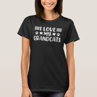 I Kärlek Mina farmkatter Cat Granddad Grandpa T Shirt