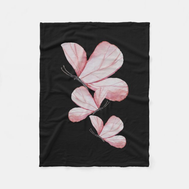 I Kärlek Mina fjäril-gåvor Fleecefilt (Framsidan)