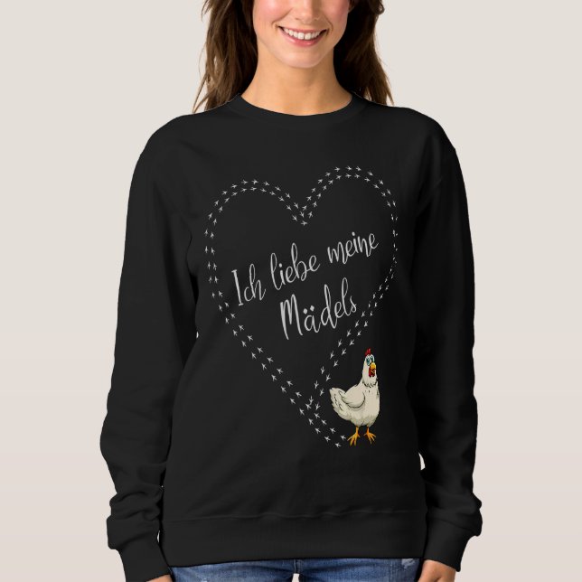 I Kärlek Mina flickor Chickens T Shirt (Framsida)