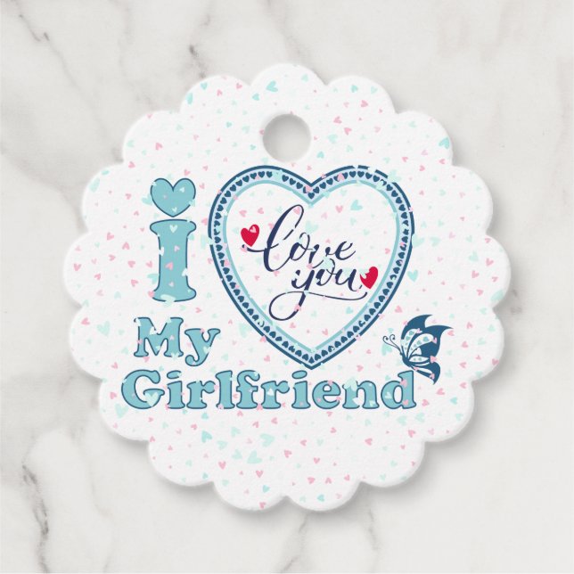 I Kärlek Mina flickvänner Gåvor Etiketter (Framsida)