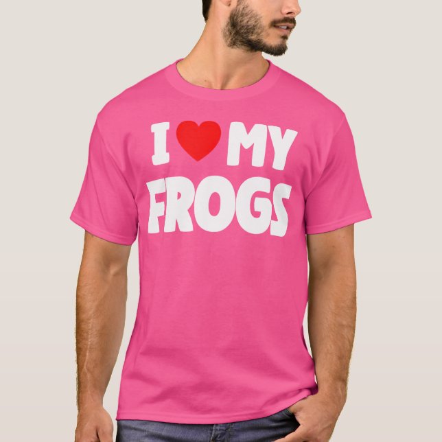 I Kärlek Mina grodor T Shirt (Framsida)