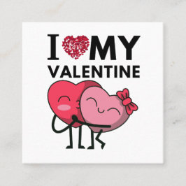I Kärlek Mina hjärtans Speciella Valentines day-gå Fyrkantigt Visitkort