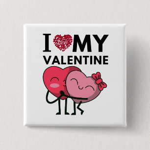 I Kärlek Mina hjärtans Speciella Valentines day-gå Knapp