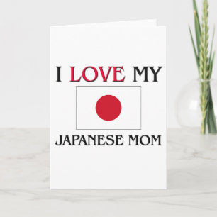 I Kärlek Mina japanska Mamma Kort
