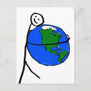 I kärlek, mina jordbarns teckning genom att läka k vykort