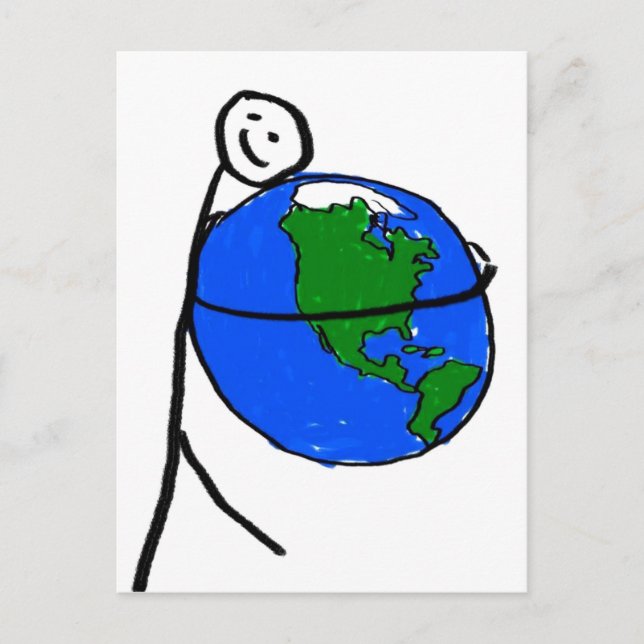 I kärlek, mina jordbarns teckning genom att läka k vykort (Framsida)