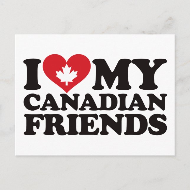 I Kärlek Mina kanadensiska vänner Vykort (Framsida)