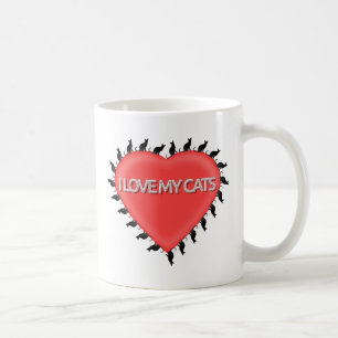 I Kärlek Mina katter Kaffemugg