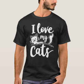 I kärlek mina katter t shirt