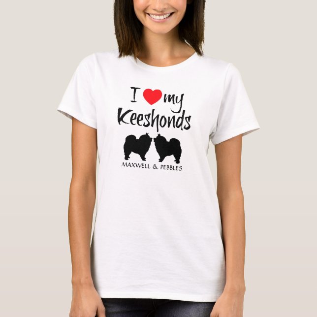I Kärlek Mina Keeshonds Tee (Framsida)