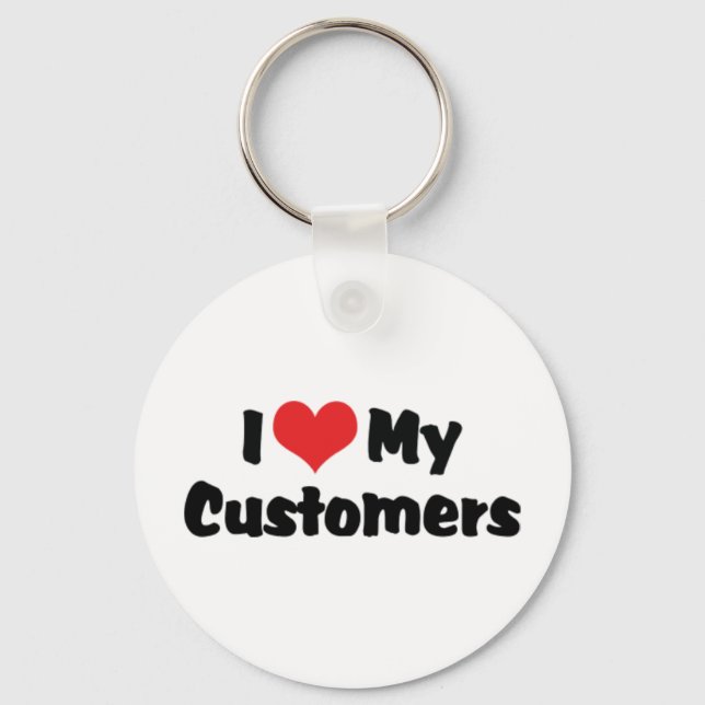 I Kärlek Mina kunder - nyckelkedja Nyckelring (Framsida)