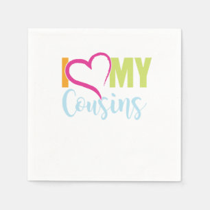 I Kärlek Mina kusiner Brother Sister Moster farbro Pappersservett