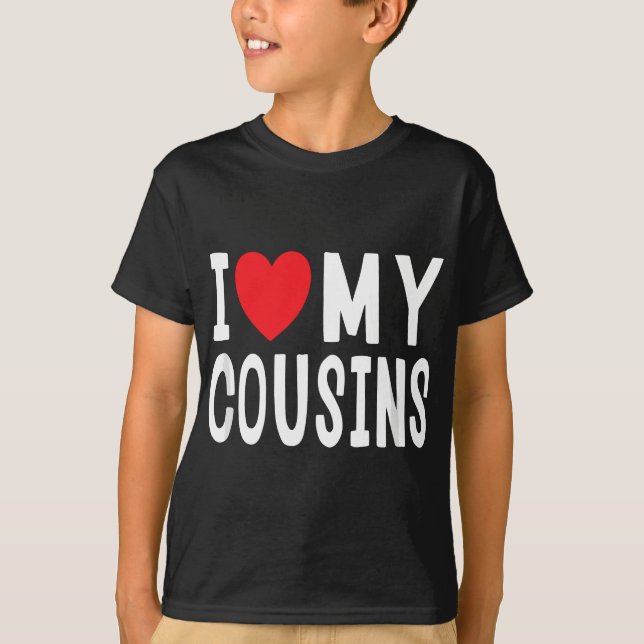 I Kärlek Mina kusiner Celebrate Family Reunion Gat T Shirt (Framsida)