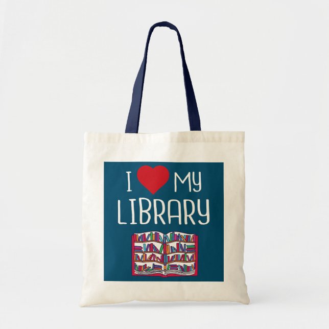 I Kärlek: Mina läsare i Bibliotek Bok i Älskare, b Tygkasse (Framsidan)