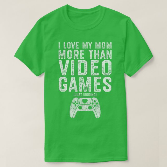 I Kärlek Mina Mamma Video Gamer Valentines day Gif T Shirt (Design framsida)