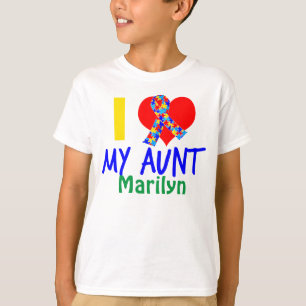 I Kärlek Mina Moster Autism Awareness Kids T-shirt